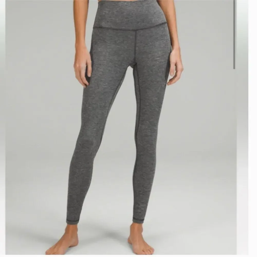Lululemon Womens Size 2 Long Herringbone Wunder Under Long High Rise Tights